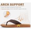 imageKuaiLu Mens Flip Flops Arch Support Comfortable Summer Beach Thong Sandals Yoga Foam Cushion Slip on SlippersKhaki
