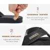 imageKuaiLu Mens Flip Flops Arch Support Comfortable Summer Beach Thong Sandals Yoga Foam Cushion Slip on SlippersPublack