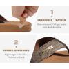 imageKuaiLu Mens Flip Flops Arch Support Comfortable Summer Beach Thong Sandals Yoga Foam Cushion Slip on SlippersPukhaki