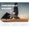 imageKuaiLu Mens Flip Flops Arch Support Comfortable Summer Beach Thong Sandals Yoga Foam Cushion Slip on SlippersPukhaki