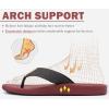 imageKuaiLu Mens Flip Flops Arch Support Comfortable Summer Beach Thong Sandals Yoga Foam Cushion Slip on SlippersWine