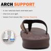 imageKuaiLu Mens Flip Flops Arch Support Comfortable Summer Beach Thong Sandals Yoga Foam Cushion Slip on SlippersWoodlike Brown