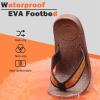 imageKuaiLu Mens Flip Flops Arch Support Comfortable Summer Beach Thong Sandals Yoga Foam Cushion Slip on SlippersWoodlike Brown