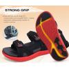 imageKuaiLu Mens Hiking Sandals With Arch Support Sport Recovery Athletic Walking Sandals For Man Outdoor Summer Casual Thick Cushion Beach Water Fisherman Sandal Size 715BlackRed