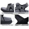 imageKuaiLu Mens Hiking Sandals With Arch Support Sport Recovery Athletic Walking Sandals For Man Outdoor Summer Casual Thick Cushion Beach Water Fisherman Sandal Size 715Grey