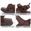 imageKuaiLu Mens Hiking Sandals With Arch Support Sport Recovery Athletic Walking Sandals For Man Outdoor Summer Casual Thick Cushion Beach Water Fisherman Sandal Size 715Dark Brown