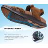 imageKuaiLu Mens Hiking Sandals With Arch Support Sport Recovery Athletic Walking Sandals For Man Outdoor Summer Casual Thick Cushion Beach Water Fisherman Sandal Size 715Khaki Brown