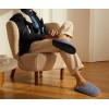 imageKuaiLu Mens House Memory Foam Slippers with Comfy Warm Plush Lining Felt Slip On Casual Pantuflas Mans Comfortable Bedroom Shoes Rubber Sole for IndoorampampOutdoor Mens Size 715Grey
