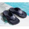 imageKuaiLu Mens Orthotic Flip Flops Mens Recovery Walking Sandals Adjustable Thick Athletic Cushion Sport Slides for Man Water Resistant ampamp Lightweight Soft Comfort Fit ampamp Arch SupportDark Blue