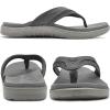 imageKuaiLu Mens Sport Flip Flops Comfort Orthotic Thong Sandals with Plantar Fasciitis Arch Support Outdoor Summer Beach Size 715Grey