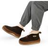 imageKuaiLu Mens Winter Slippers Memory Foam Slipper Boots for Men Cozy Felt Wool House Booties with Warm Sherpa Plush Lining Nonslip Rubber Sole Indoor Outdoor 714Black