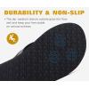 imageKuaiLu Mens Yoga Mat Leather Flip Flops with Arch Support Comfortable Cushion Walking Thong Sandals Slip On Indoor OutdoorAll Black