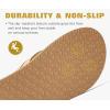 imageKuaiLu Mens Yoga Mat Leather Flip Flops with Arch Support Comfortable Cushion Walking Thong Sandals Slip On Indoor OutdoorApricot