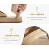 imageKuaiLu Mens Yoga Mat Leather Flip Flops with Arch Support Comfortable Cushion Walking Thong Sandals Slip On Indoor OutdoorApricot