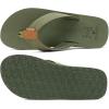imageKuaiLu Mens Yoga Mat Leather Flip Flops with Arch Support Comfortable Cushion Walking Thong Sandals Slip On Indoor OutdoorArmy Green