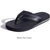 imageKuaiLu Mens Yoga Mat Leather Flip Flops with Arch Support Comfortable Cushion Walking Thong Sandals Slip On Indoor OutdoorBlack