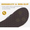 imageKuaiLu Mens Yoga Mat Leather Flip Flops with Arch Support Comfortable Cushion Walking Thong Sandals Slip On Indoor OutdoorBlack Brown