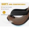 imageKuaiLu Mens Yoga Mat Leather Flip Flops with Arch Support Comfortable Cushion Walking Thong Sandals Slip On Indoor OutdoorBlack Brown