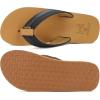 imageKuaiLu Mens Yoga Mat Leather Flip Flops with Arch Support Comfortable Cushion Walking Thong Sandals Slip On Indoor OutdoorBlack Khaki