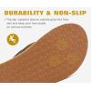 imageKuaiLu Mens Yoga Mat Leather Flip Flops with Arch Support Comfortable Cushion Walking Thong Sandals Slip On Indoor OutdoorBlack Khaki