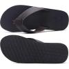 imageKuaiLu Mens Yoga Mat Leather Flip Flops with Arch Support Comfortable Cushion Walking Thong Sandals Slip On Indoor OutdoorBrown