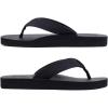 imageKuaiLu Mens Yoga Mat Leather Flip Flops with Arch Support Comfortable Cushion Walking Thong Sandals Slip On Indoor OutdoorCoal Black