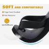 imageKuaiLu Mens Yoga Mat Leather Flip Flops with Arch Support Comfortable Cushion Walking Thong Sandals Slip On Indoor OutdoorCoal Black