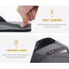 imageKuaiLu Mens Yoga Mat Leather Flip Flops with Arch Support Comfortable Cushion Walking Thong Sandals Slip On Indoor OutdoorGrey
