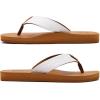 imageKuaiLu Mens Yoga Mat Leather Flip Flops with Arch Support Comfortable Cushion Walking Thong Sandals Slip On Indoor OutdoorKhaki White