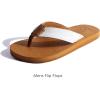 imageKuaiLu Mens Yoga Mat Leather Flip Flops with Arch Support Comfortable Cushion Walking Thong Sandals Slip On Indoor OutdoorKhaki White