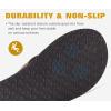 imageKuaiLu Mens Yoga Mat Leather Flip Flops with Arch Support Comfortable Cushion Walking Thong Sandals Slip On Indoor OutdoorReddish Brown