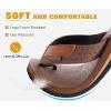 imageKuaiLu Mens Yoga Mat Leather Flip Flops with Arch Support Comfortable Cushion Walking Thong Sandals Slip On Indoor OutdoorReddish Brown