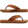imageKuaiLu Mens Yoga Mat Leather Flip Flops with Arch Support Comfortable Cushion Walking Thong Sandals Slip On Indoor OutdoorTan