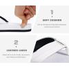 imageKuaiLu Mens Yoga Mat Leather Flip Flops with Arch Support Comfortable Cushion Walking Thong Sandals Slip On Indoor OutdoorWhite Black