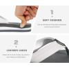 imageKuaiLu Mens Yoga Mat Leather Flip Flops with Arch Support Comfortable Cushion Walking Thong Sandals Slip On Indoor OutdoorWhite Grey