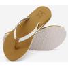 imageKuaiLu Womens Arch Support Flip Flops Comfortable Yoga Mat Slip on Summer Beach Walking Thong Cushion SandalsWhite Khaki