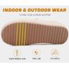 imageKuaiLu Womens Clog Slippers Cozy Suede Warm Plush Lined Arch Support Faux Fur House Ladies Bedroom Slippers Comfy Orthopedic Memory Foam Plantar Fasciitis Home Indoor Outdoor Shoes Beige US85