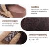 imageKuaiLu Womens Fuzzy Cross Band Platform Slippers Comfortable Faux Fur Open Toe Arch Support Slides Slippers for Indoor OutdoorBrown