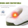 imageKuaiLu Womens House Platform Slippers Warm Faux Suede Fuzzy Thick Cushioned Yoga Foam Shoes Ladies Slipper Home Lightweight Slip on Indoor Outdoor NonSlip Hard SoleGreen