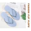 imageKuaiLu Womens Rhinestone Flip Flops with Comfort Arch Support Yoga Mat Cushion Sandals Fashion Summer Beach Travel Orthotic Walking Thong Sandles Slip on Plantar Fasciitis Indoor Outdoor ShoesLight Blue