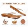 imageKuaiLu Womens Rhinestone Flip Flops with Comfort Arch Support Yoga Mat Cushion Sandals Fashion Summer Beach Travel Orthotic Walking Thong Sandles Slip on Plantar Fasciitis Indoor Outdoor ShoesWhite Khaki