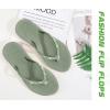 imageKuaiLu Womens Rhinestone Flip Flops with Comfort Arch Support Yoga Mat Cushion Sandals Fashion Summer Beach Travel Orthotic Walking Thong Sandles Slip on Plantar Fasciitis Indoor Outdoor ShoesGreen