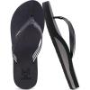 imageKuaiLu Womens Arch Support Flip Flops Comfortable Yoga Mat Slip on Summer Beach Walking Thong Cushion SandalsBlack