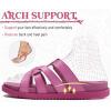 imageKuaiLu Gladiator Sandals for Women with Comfortable Arch Support Summer Beach Walking Fisherman Slides Boho Outfits Slip on Cushion Shoes Indoor OutdoorRose