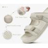 imageKuaiLu Mens Casual Sandals with Comfortable Orthopedic Arch Support Summer Beach Walking Shoes Cushion Slides Slip on Indoor OutdoorBeige