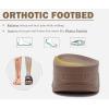 imageKuaiLu Mens Casual Sandals with Comfortable Orthopedic Arch Support Summer Beach Walking Shoes Cushion Slides Slip on Indoor OutdoorBrown