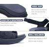 imageKuaiLu Mens Hiking Sandals with Arch Support Orthopedic Walking Recovery Sandals for Plantar Fasciitis Open Toe Summer Athletic Sport Comfortable Cushion Breathable Outdoor Water Sandals Size713Blue