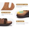 imageKuaiLu Mens Orthotic Sandals Athletic Thick Cushion Recovery Sport Slides Adjustable Strap Open Toe Walking Sandles With Comfortable Plantar Fasciitis Arch SupportKhaki