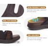 imageKuaiLu Mens Orthotic Sandals Athletic Thick Cushion Recovery Sport Slides Adjustable Strap Open Toe Walking Sandles With Comfortable Plantar Fasciitis Arch SupportBrown