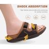 imageKuaiLu Mens Orthotic Sandals Athletic Thick Cushion Recovery Sport Slides Adjustable Strap Open Toe Walking Sandles With Comfortable Plantar Fasciitis Arch SupportKhaki